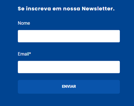 formulário newsletter