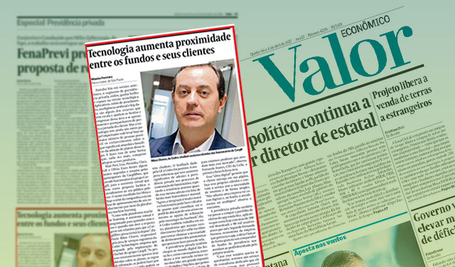 Imagem de uma capa do jornal Valor Economico