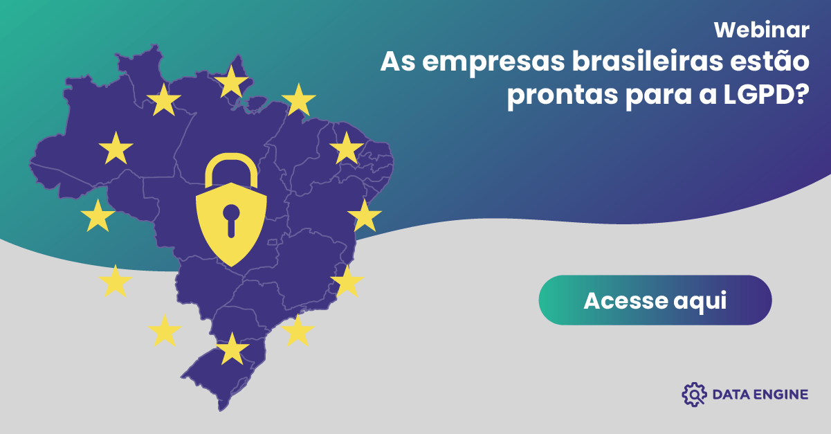 Ilustração de webinar sobre LGPD da empresa data engine