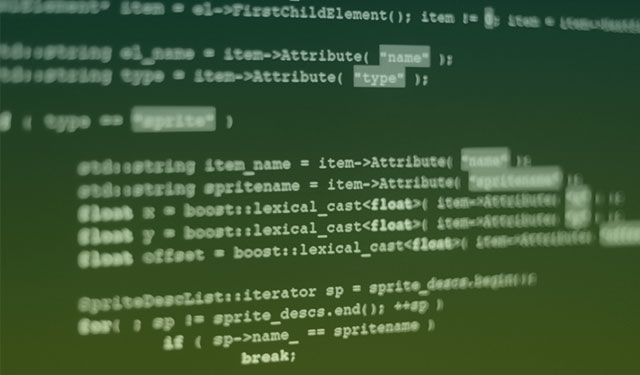 Imagem de tela exibindo códigos de programação