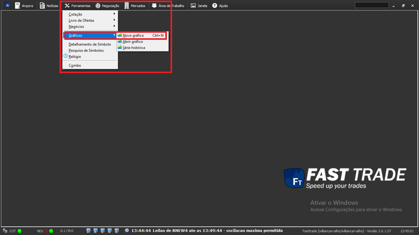 Como operar no Gráfico pelo Simulador Fast Trade - 5