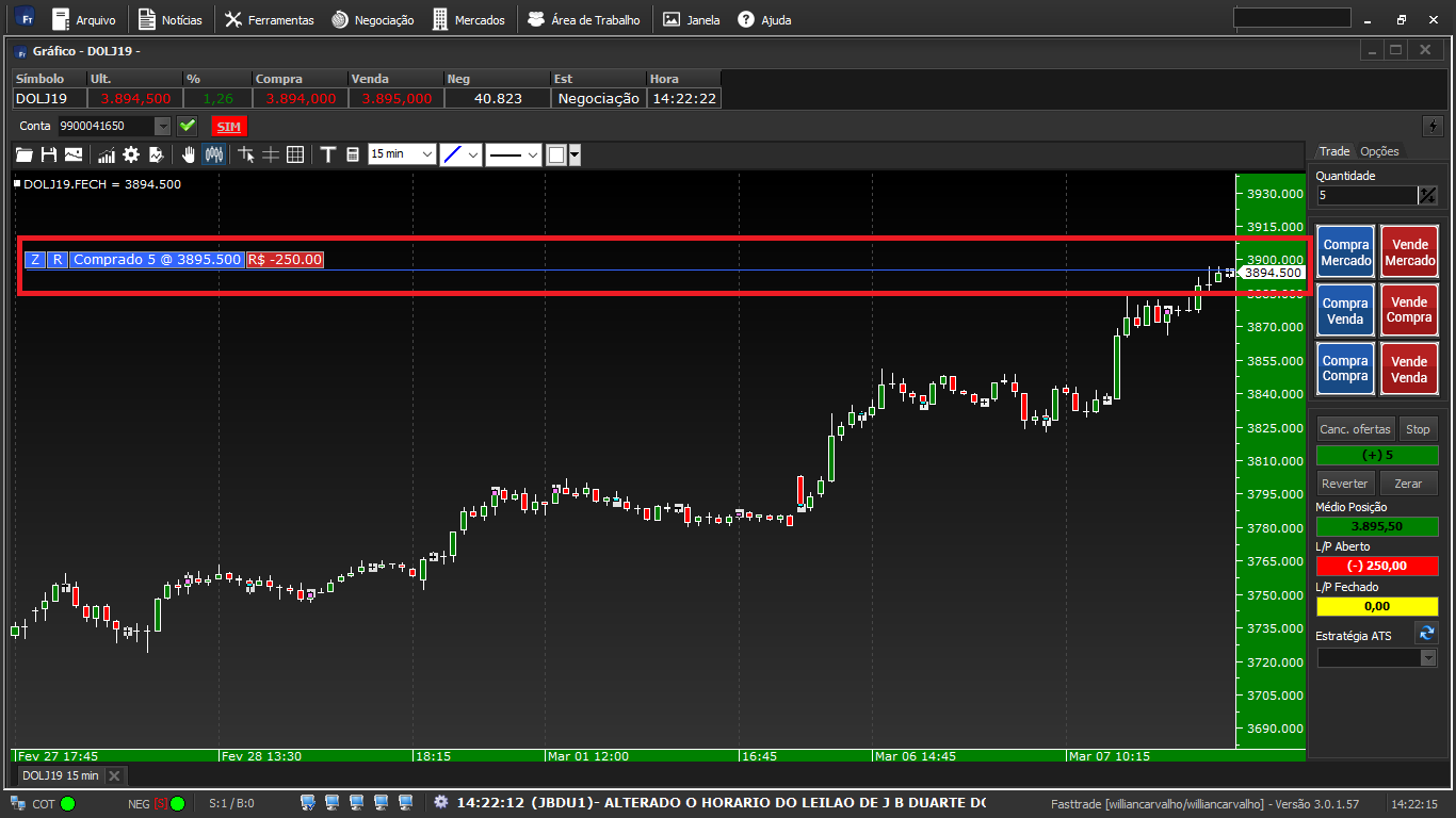 Como operar no Gráfico pelo Simulador Fast Trade - 13