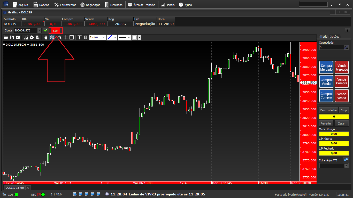 Como operar no Gráfico pelo Simulador Fast Trade - 10