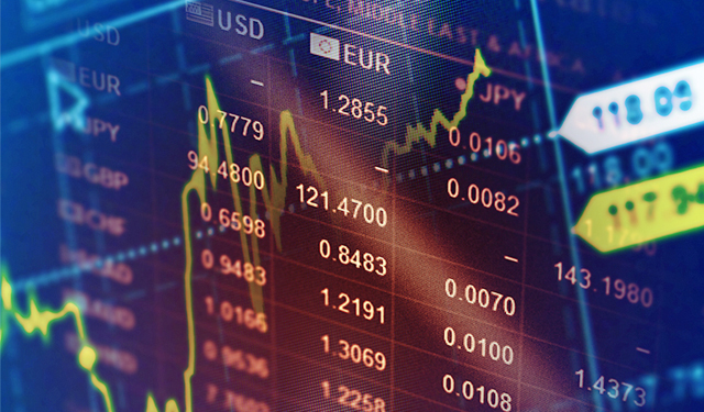 Tela exibindo dados de ações de diferentes países