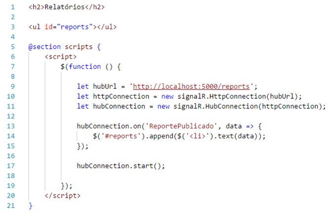 Imagem de um código fonte em Javascript